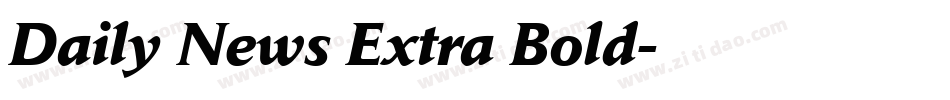Daily News Extra Bold字体转换